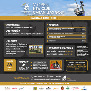 Torneo V Open New Club Cabanillas Golf
