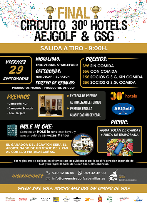 Final Circuito 30º Hotels AEJGOLF & GSG