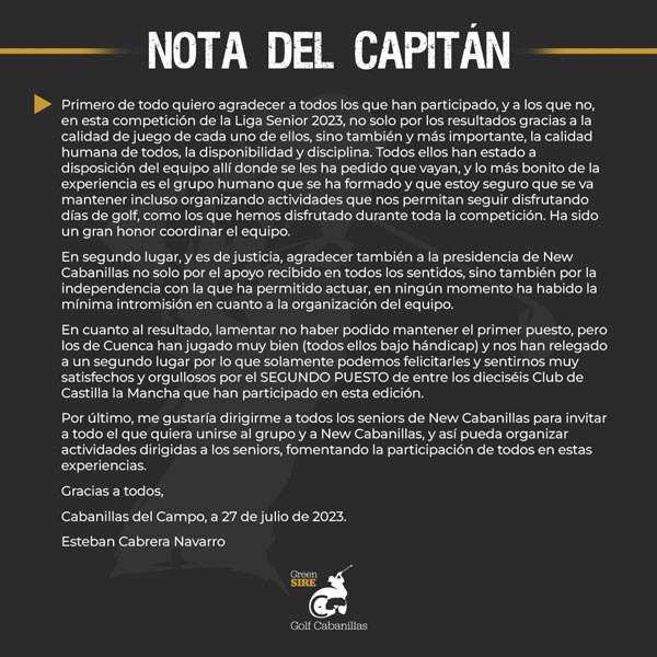 Nota del Capitán