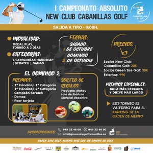 I campeonato absoluto new club cabanillas golf 1 y 2 octubre 2022