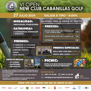 VI Open New Club Cabanillas Golf 27 JULIO