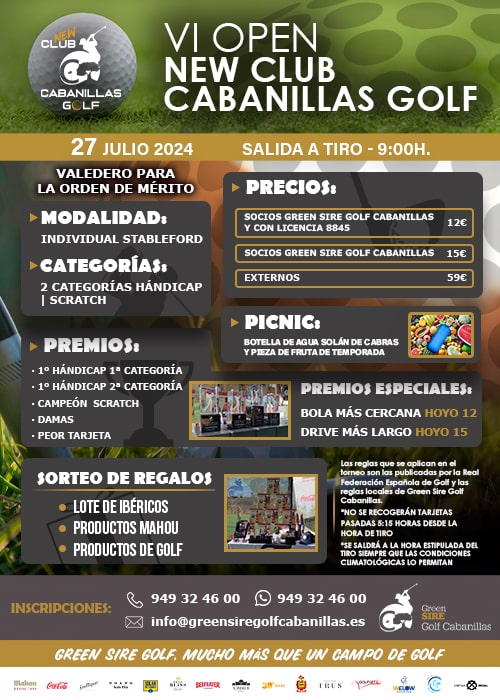 VI Open New Club Cabanillas Golf 27 JULIO