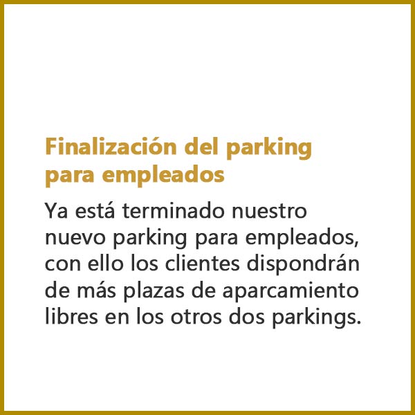 Finalización parking empleados