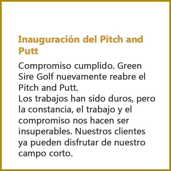 Inauguración del Pitch and Putt