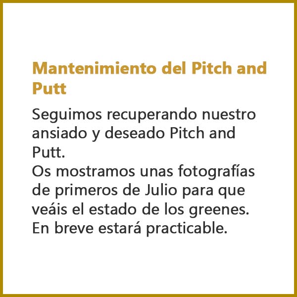 Mantenimiento del Pitch and Putt