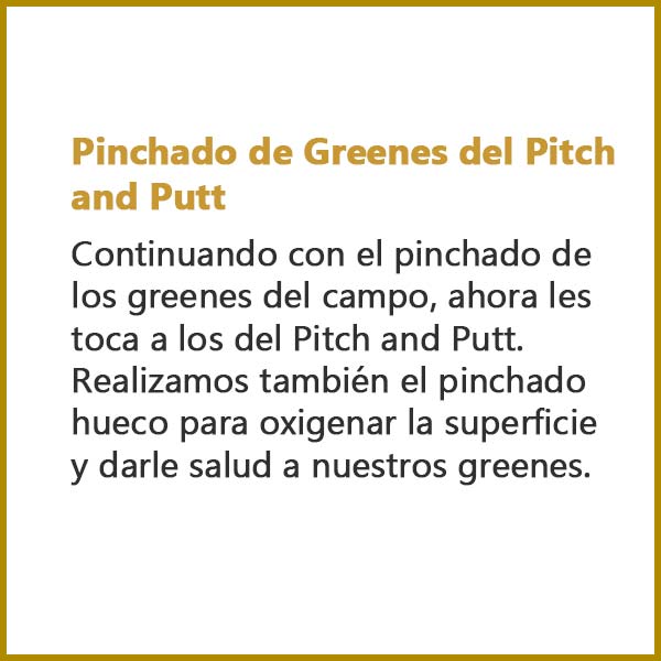 Pinchado de Greenes del Pitch and Putt