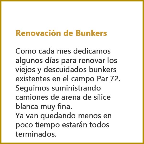 Renovación de Bunkers