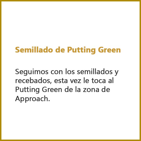 Semillado de Putting Green