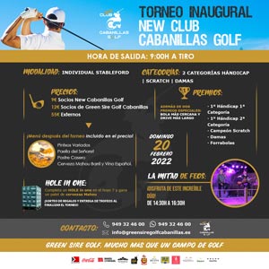 torneo inaugural new club cabanillas golf 20 febrero 2022